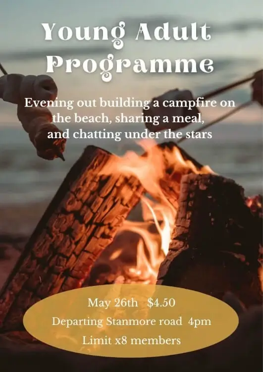 Young Adults Campfire on the Beach, May 2022